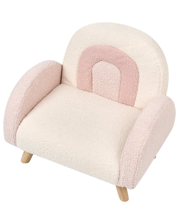 Børnelænestol i pink boucle til børneværelset