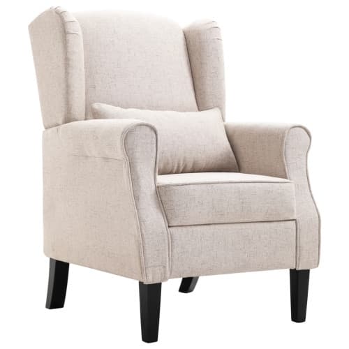Fåtölj beige tyg