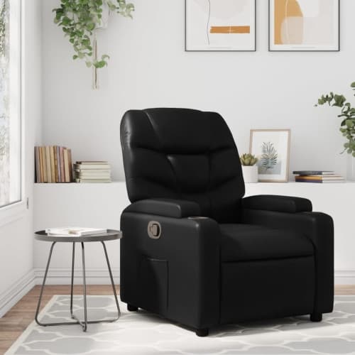 Reclinerfåtölj svart konstläder
