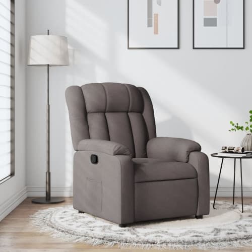 Reclinerfåtölj taupe tyg