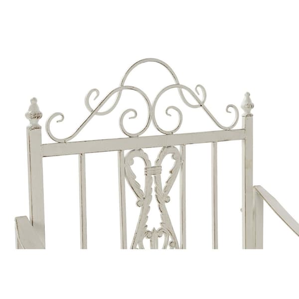 Gyngestol DKD Home Decor Metal Aluminium Hvid (63 x 89 x 92 cm)
