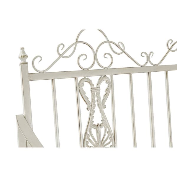 Gyngestol DKD Home Decor Metal Aluminium Hvid (118 x 90 x 92 cm)