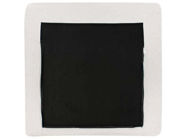 Sjeselong Lys Beige Venstrevendt Polyester Stofftrekk med Dekorativ Pute Metall Ben Moderne Design Stue