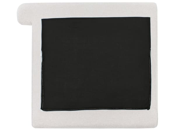 Sjeselong Lys Beige Venstrevendt Polyester Stofftrekk med Dekorativ Pute Metall Ben Moderne Design Stue