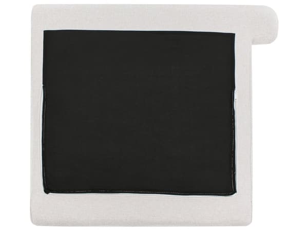 Sjeselong Lys Beige Høyrevendt Polyester Stofftrekk med Dekorativ Pute Metall Ben Moderne Design Stue