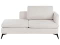 Miniatyrbilde 1 av 11: Sjeselong Lys Beige Høyrevendt Polyester Stofftrekk med Dekorativ Pute Metall Ben Moderne Design Stue