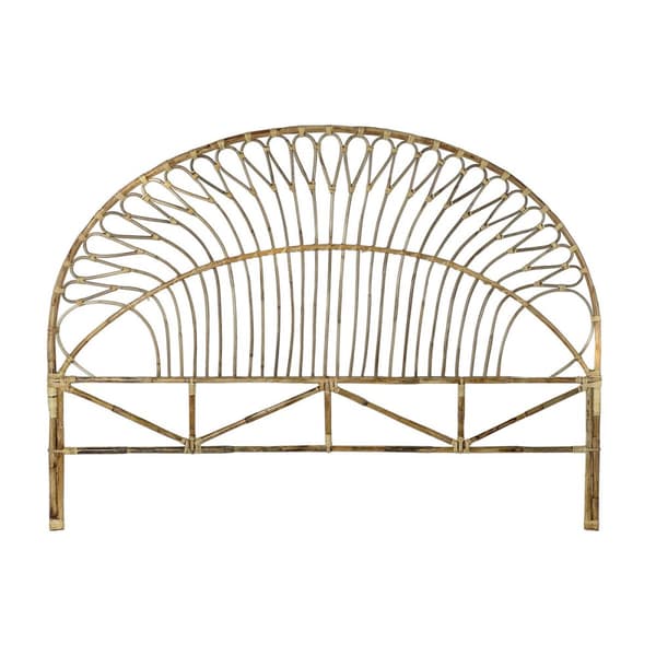 Sänggavel DKD Home Decor Naturell Rattan 177 x 4 x 131 cm