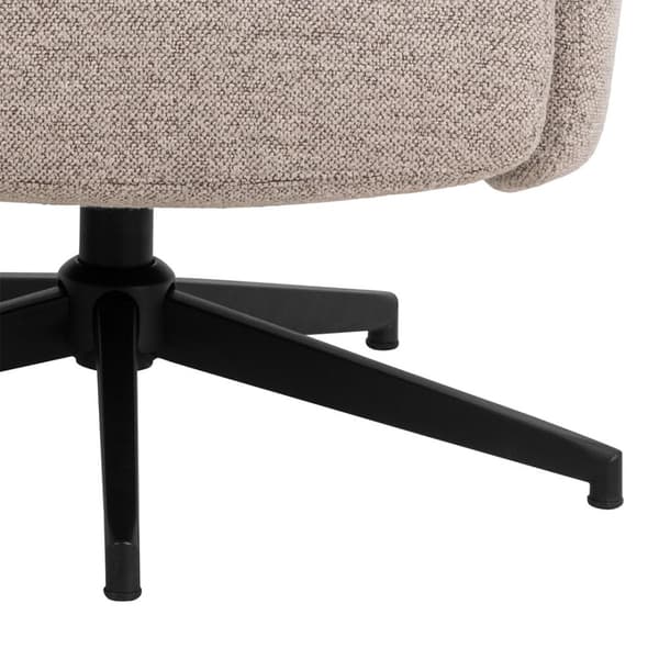 London fåtölj recliner med fotpall bouclé beige.