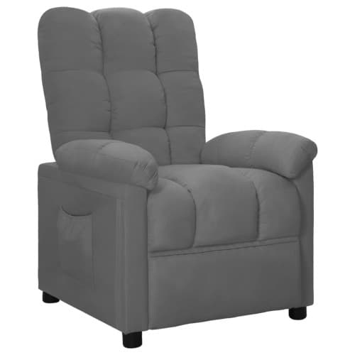Reclinerfåtölj ljusgrå tyg