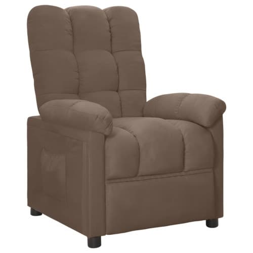Reclinerfåtölj taupe tyg