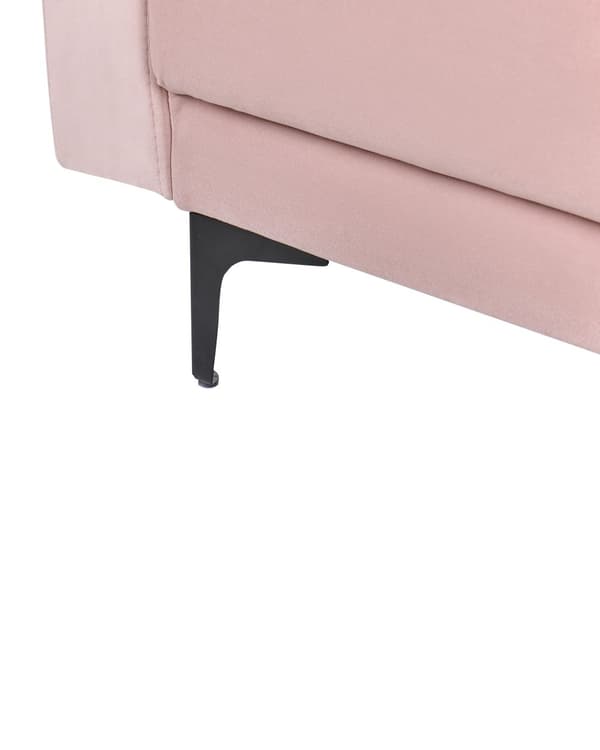 Lænestol Lyserød Velour Stuestol med Armlæn til Stuen Bred Hvilestol Polstret Design Møbel Sovestol med Sovefunktion God Liggekomfort