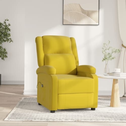 Elektrisk Reclinerfåtölj gul sammet