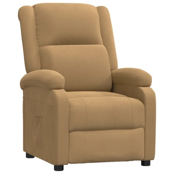 Reclinerfåtölj brun sammet