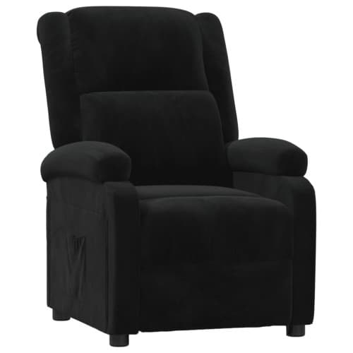 Reclinerfåtölj svart sammet