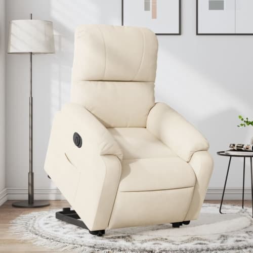 Elektrisk reclinerfåtölj med uppresningshjälp mikrofibertyg