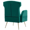 Miniatyrbild 5 av 11: Wingback fåtölj med guldfärgade metallben – stoppad dekorationsstol, sidostol, loungestol för vardagsrum, sovrum eller kontor
