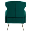 Miniatyrbild 7 av 11: Wingback fåtölj med guldfärgade metallben – stoppad dekorationsstol, sidostol, loungestol för vardagsrum, sovrum eller kontor