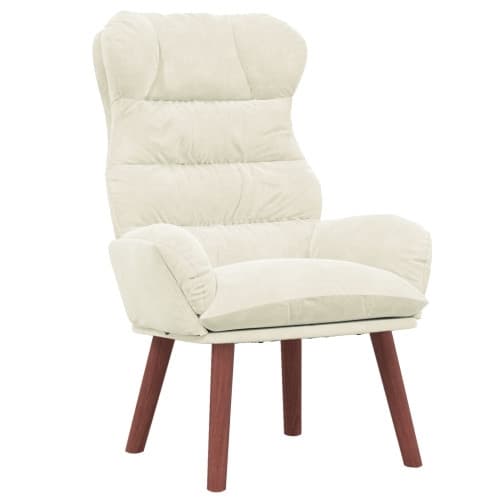 Avkopplande Stol Cream Sammet