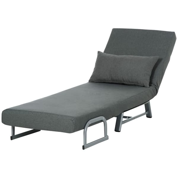 Rootz lænestolsofa seng - liggende stol - sammenfoldelig stol - maksimal komfort - grå - 73x60x81cm