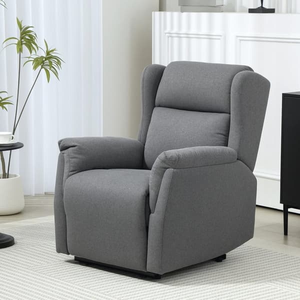 Rootz justerbar avkoppling fåtölj - klädselstol - återstående stol - 160 ° lutning för komfort - 80x94x101cm sittande, 80x167x74cm lutad, grå