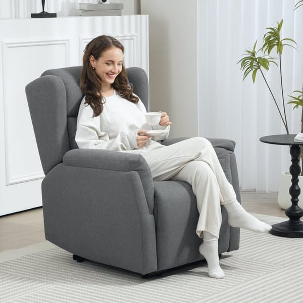 Rootz justerbar avkoppling fåtölj - klädselstol - återstående stol - 160 ° lutning för komfort - 80x94x101cm sittande, 80x167x74cm lutad, grå