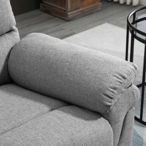 Rootz Justerbar afslapnings lænestol - hvilestol - Lounge siddepladser - Fodstøtte - Linned look - 91 cm x 92 cm x 102 cm, grå melange