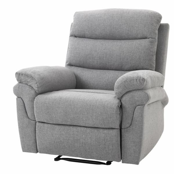 Rootz Justerbar afslapnings lænestol - hvilestol - Lounge siddepladser - Fodstøtte - Linned look - 91 cm x 92 cm x 102 cm, grå melange