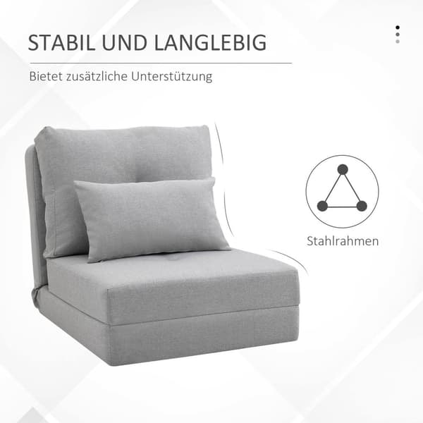 Rootz gulvstol Foldning Madras - Sleep Mat - Konvertible sæde - 2 -i -1 Design - Aftagelig pude - 60 cm x 80 cm x 56 cm og 180 cm x 60 cm x 19 cm