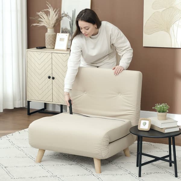 Rootz Folding lænestolseng - hvilestol - fløjlsofa - justerbar ryglæn - op til 120 kg - 72 cm x 78 cm x 79 cm