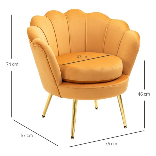 Rootz Lounge -juhla - Vintage Napr Chair - Club Chair - Velvet Optics - Viihtyisä mukavuus - 76cm x 67cm x 74cm - Keltainen