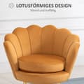 Pikkukuva 4 / 10: Rootz Lounge -juhla - Vintage Napr Chair - Club Chair - Velvet Optics - Viihtyisä mukavuus - 76cm x 67cm x 74cm - Keltainen