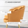 Pikkukuva 5 / 10: Rootz Lounge -juhla - Vintage Napr Chair - Club Chair - Velvet Optics - Viihtyisä mukavuus - 76cm x 67cm x 74cm - Keltainen
