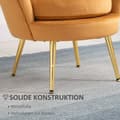 Pikkukuva 6 / 10: Rootz Lounge -juhla - Vintage Napr Chair - Club Chair - Velvet Optics - Viihtyisä mukavuus - 76cm x 67cm x 74cm - Keltainen