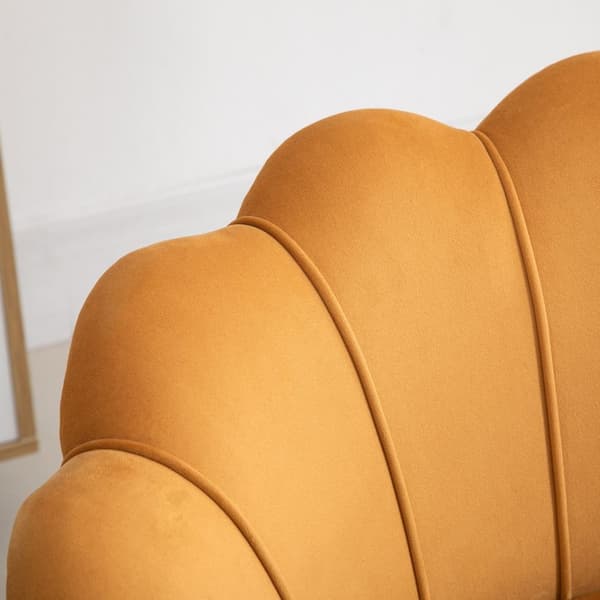 Rootz Lounge -juhla - Vintage Napr Chair - Club Chair - Velvet Optics - Viihtyisä mukavuus - 76cm x 67cm x 74cm - Keltainen