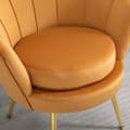 Pikkukuva 9 / 10: Rootz Lounge -juhla - Vintage Napr Chair - Club Chair - Velvet Optics - Viihtyisä mukavuus - 76cm x 67cm x 74cm - Keltainen