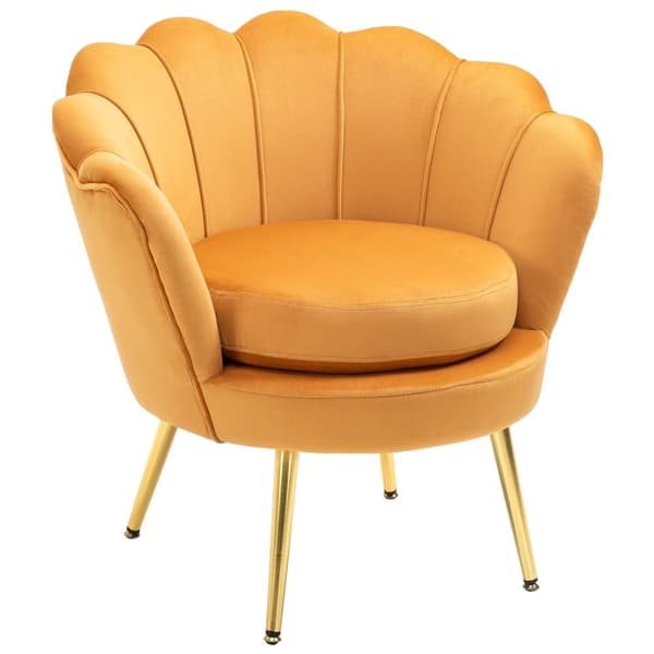 Rootz Lounge -juhla - Vintage Napr Chair - Club Chair - Velvet Optics - Viihtyisä mukavuus - 76cm x 67cm x 74cm - Keltainen
