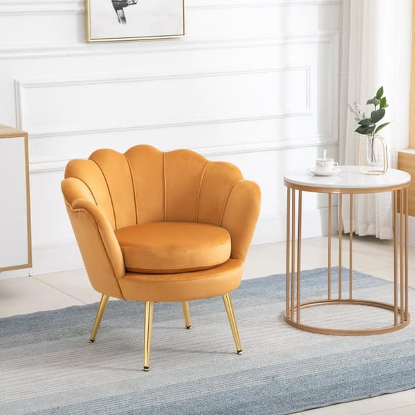 Rootz Lounge -juhla - Vintage Napr Chair - Club Chair - Velvet Optics - Viihtyisä mukavuus - 76cm x 67cm x 74cm - Keltainen