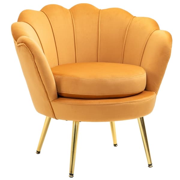 Rootz Lounge -juhla - Vintage Napr Chair - Club Chair - Velvet Optics - Viihtyisä mukavuus - 76cm x 67cm x 74cm - Keltainen