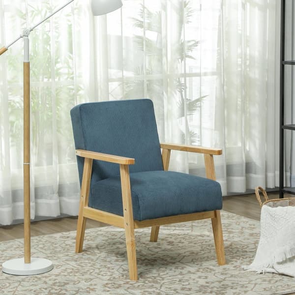 Rootz Lounge Chair - Single Seat - CORD FONCHAIR - Midhundratal Modern Design - Comfort & Style - 59x67x79.5cm