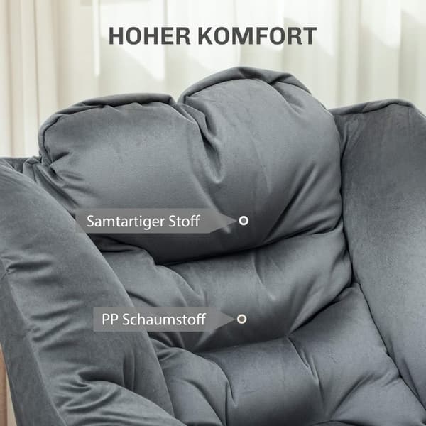 Rootz Modern Akzentstuhl Upcolsted Chair - Velvet Armchair - Stålramstol - Lyxig komfort - 80 cm x 78 cm x 100 cm