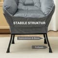 Miniatyrbild 6 av 9: Rootz Modern Akzentstuhl Upcolsted Chair - Velvet Armchair - Stålramstol - Lyxig komfort - 80 cm x 78 cm x 100 cm