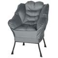 Miniatyrbild 1 av 9: Rootz Modern Akzentstuhl Upcolsted Chair - Velvet Armchair - Stålramstol - Lyxig komfort - 80 cm x 78 cm x 100 cm