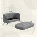 Pikkukuva 3 / 7: Rootz PET -sohva Dogenofa - Koiran sohva - Cat Couch - Irrotettava kansi - Hollantilainen samettikohde - 67cm x 43cm x 31cm