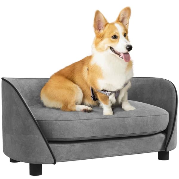 Rootz PET -sohva Dogenofa - Koiran sohva - Cat Couch - Irrotettava kansi - Hollantilainen samettikohde - 67cm x 43cm x 31cm