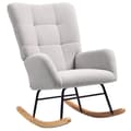 Miniatyrbild 1 av 11: Rootz Rocking Chair - Mysig täckning - Tjock stoppning - icke -halkstabilitet - Teddy tyg - 70 cm x 94 cm x 100 cm