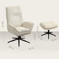 Miniatyrbild 3 av 10: Rootz klädsel Fåtölj & fotpall - Reclinerstol - TV Fåtölj - Max Comfort - 74 cm x 85 cm x 104 cm