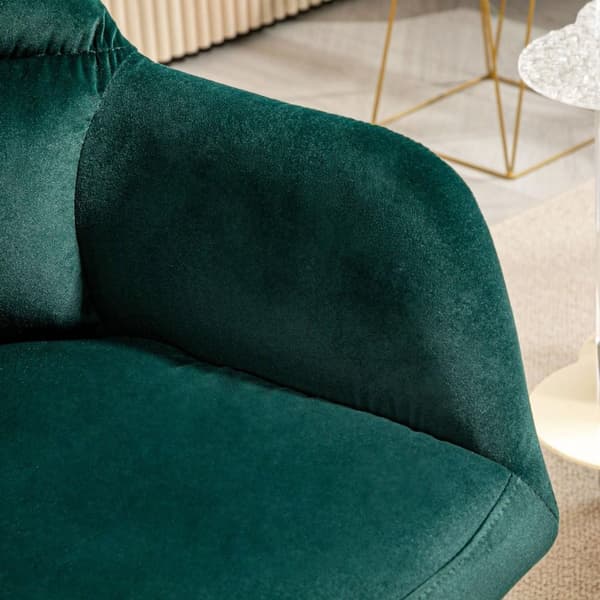 Rootzin verhoiltu tuoli - korostettu tuoli - koristeellinen tikkaus - Velvet -ilme - pitää jopa 120 kg - 58,5 cm x 59cm x 78,5 cm - vihreä
