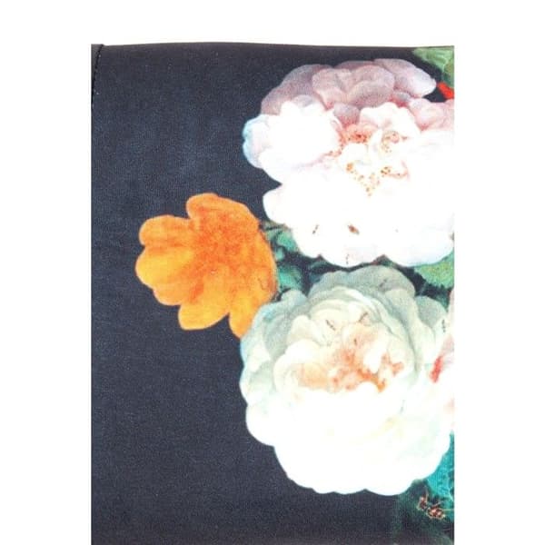 Bänk - KARE - Svart vinge blommor - Ben att montera - Lättskött - Elegant design