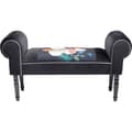 Miniatyrbild 1 av 4: Bänk - KARE - Svart vinge blommor - Ben att montera - Lättskött - Elegant design