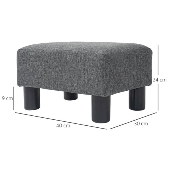 Ottoman, 40x30x24 cm, Mörkgrå